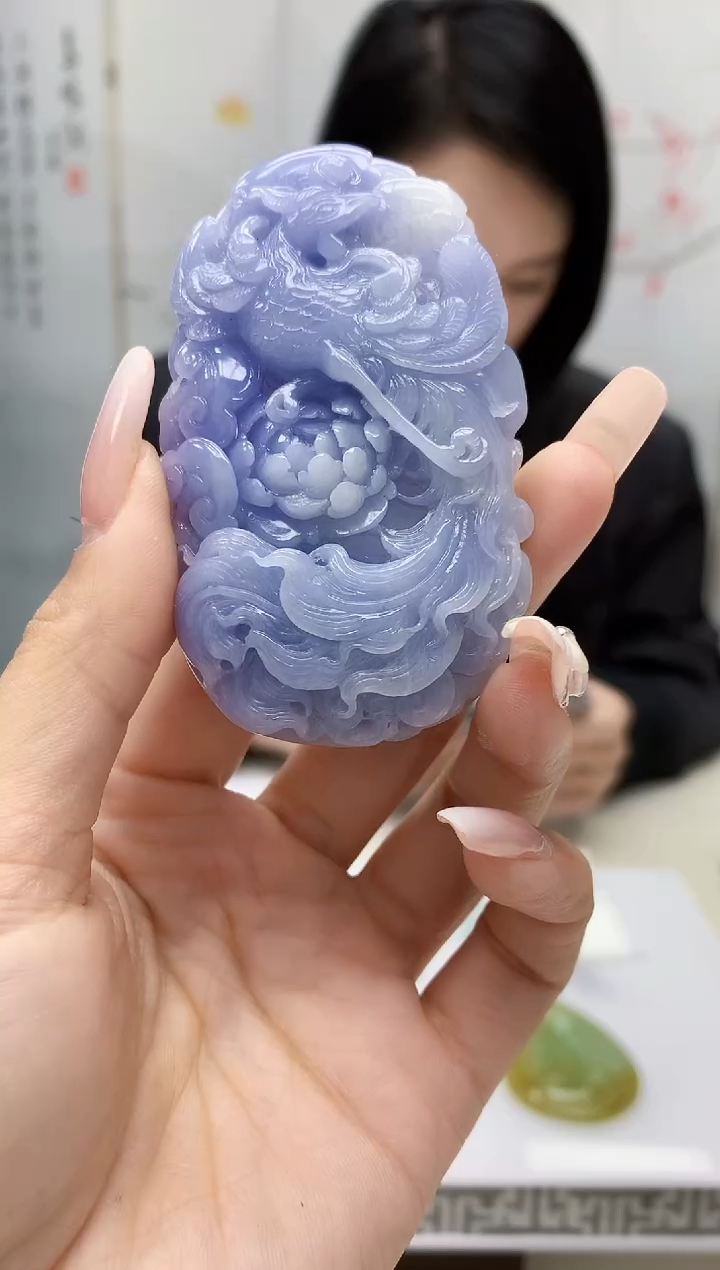 【闪购商品】定制翡翠未镶嵌3123lr-毛货挂件39