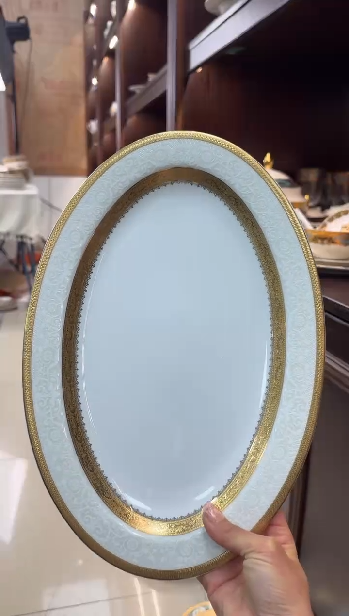 【闪购商品】瓷片14英寸鱼盘福利款