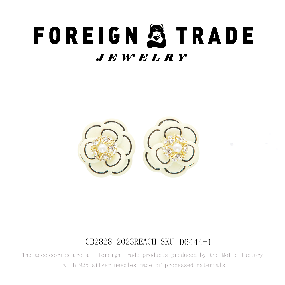 TLIT 铜合金大理石耳饰 X设计师款耳钉D6444-1