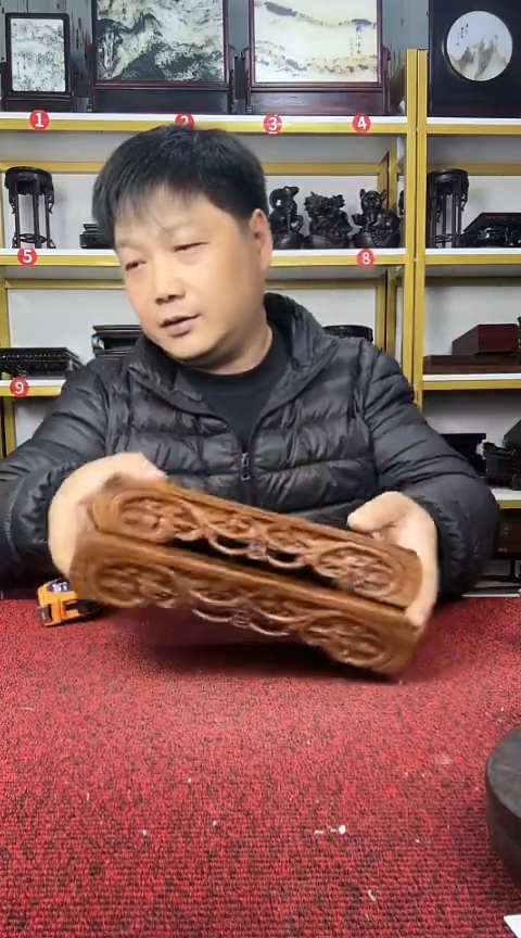 木老*檀香木长方底座//2个