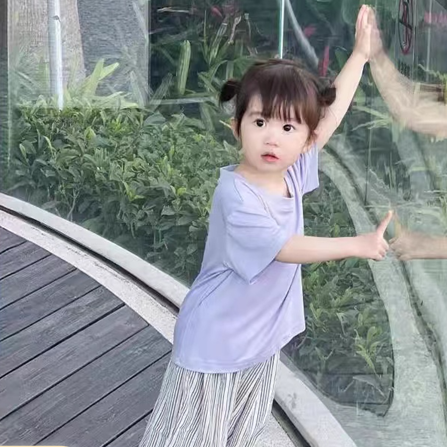 FX  qiao ke li cui xin su  儿童百搭时尚巧克力脆心酥T恤  1904