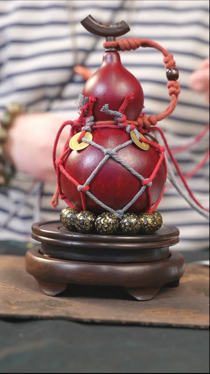 【闪购商品】RY115大漆酒葫芦不包手串及旋转底座