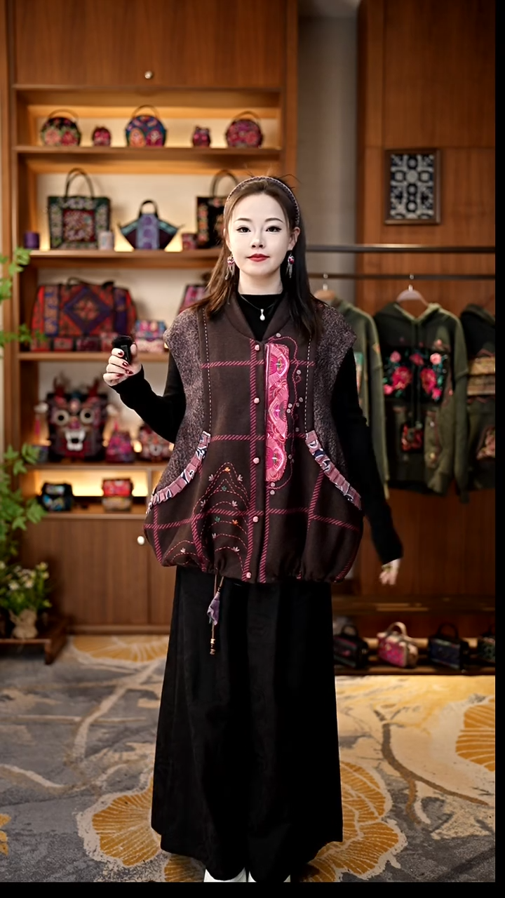 刺绣私人定制苗族手工衣服Z9913