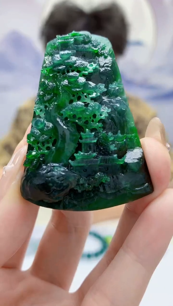 定制翡翠未镶嵌4688jw-毛货挂件144