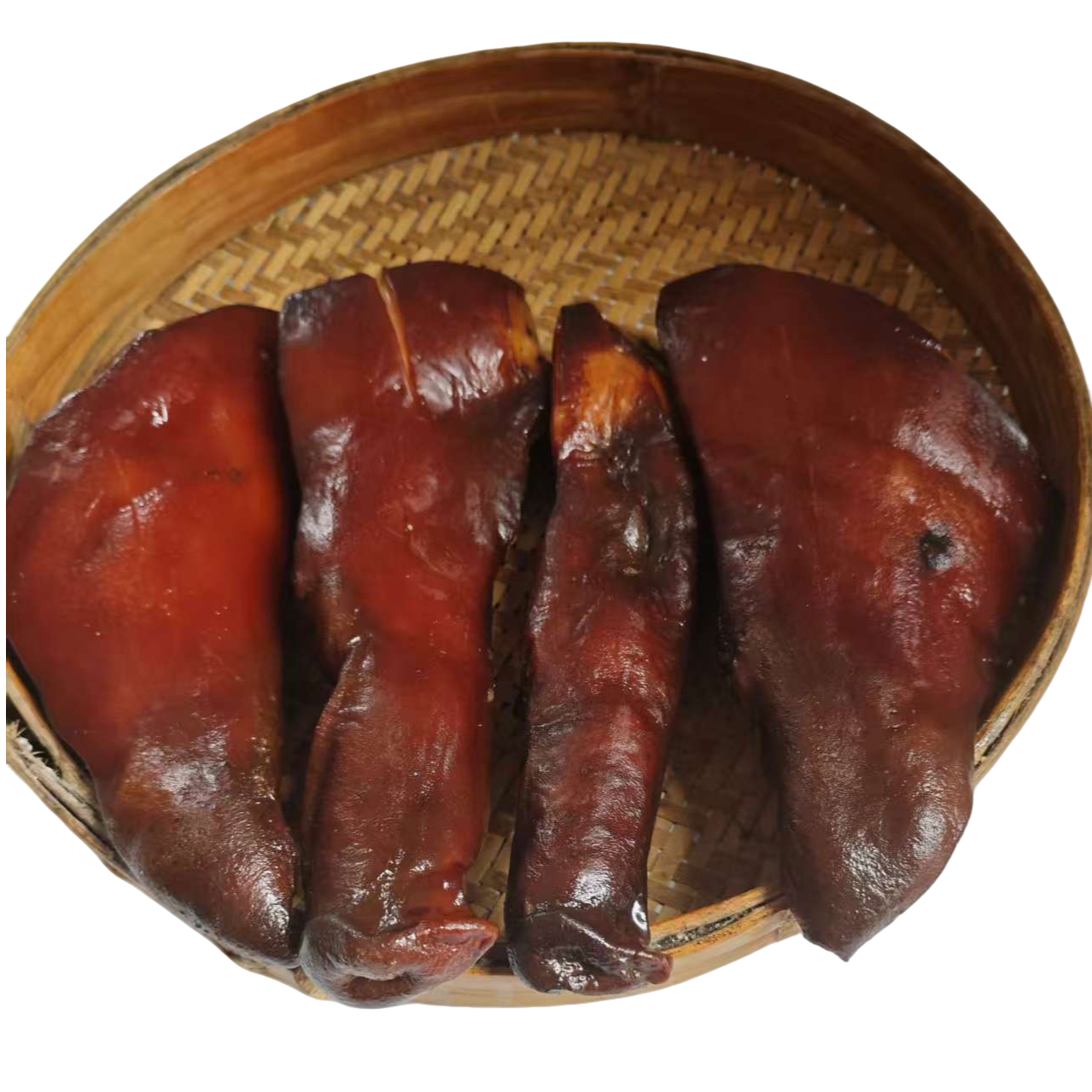 农家柴火烟熏腊猪头肉