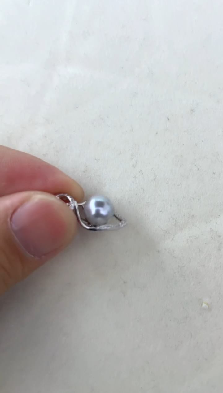 【闪购商品】海水珍珠颈饰银S925镶嵌吊坠