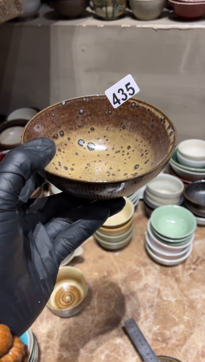 【闪购商品】瓷片435粗陶麻点米饭碗1只