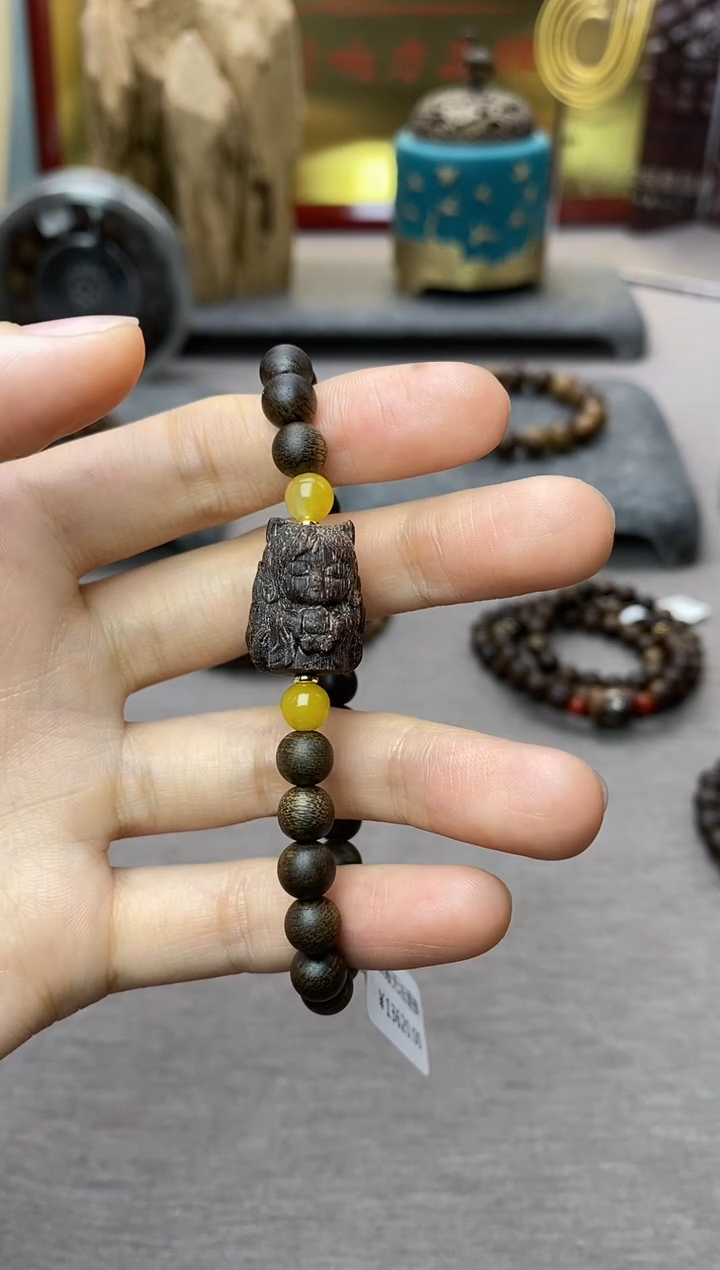 【闪购商品】沉香手串富森红土06＋凤九 单圈沉水设计