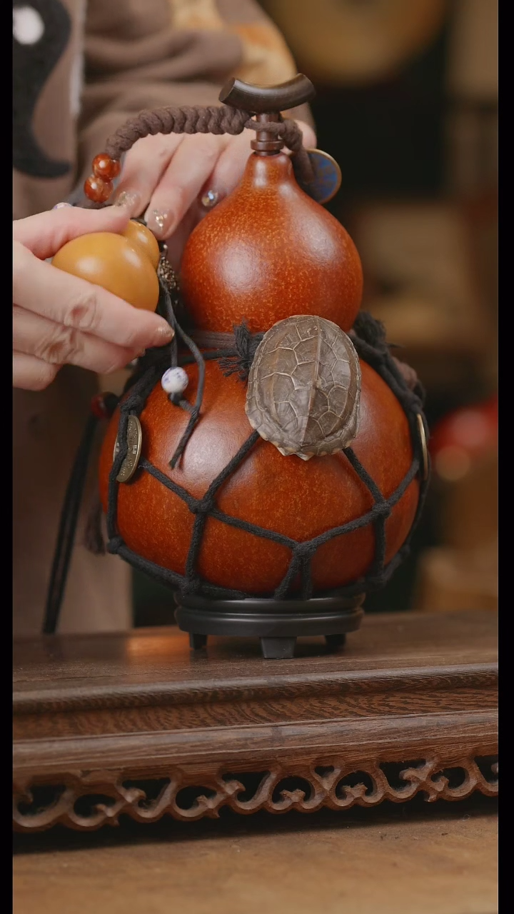 【闪购商品】336号精品天然大漆工艺防渗内胆酒葫芦~