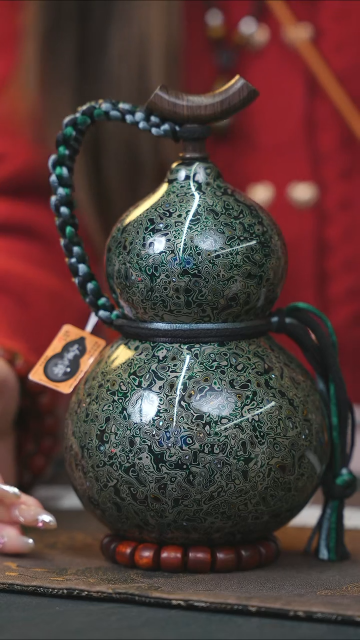 【闪购商品】WR130漆艺酒葫芦不包手串及旋转底座