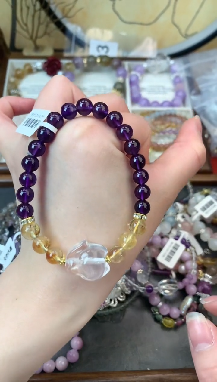 【闪购商品】黄晶手链未镶嵌419手串