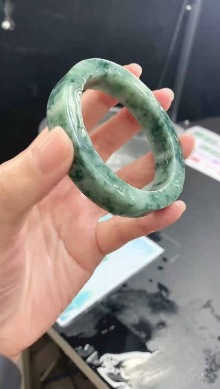 【闪购商品】定制翡翠手镯未镶嵌15 58-59正