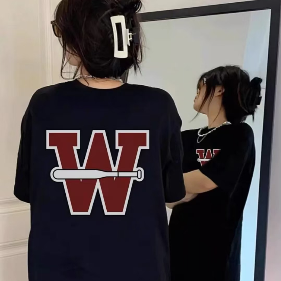 潮牌宽松短袖男女同款T恤A281-A400