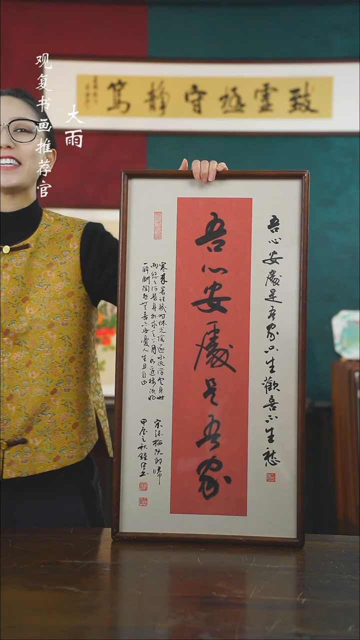 【闪购商品】书法范铠风-吾心安处-36*69书法