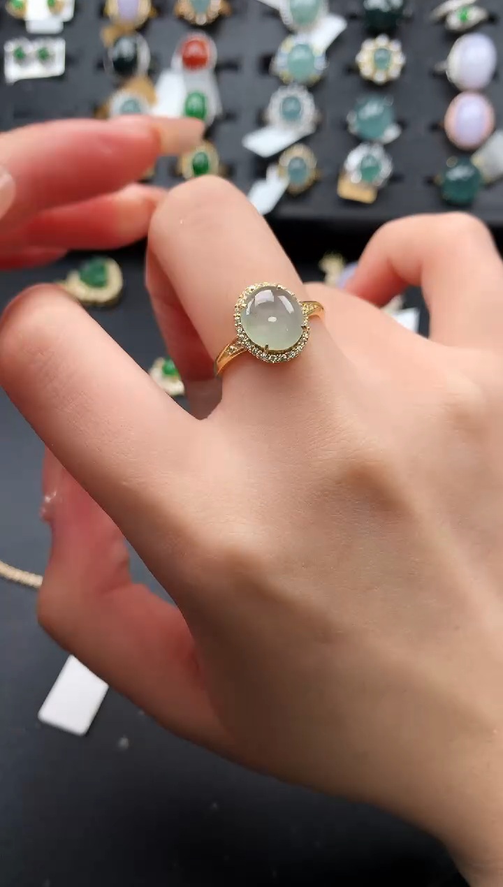 【闪购商品】翡翠戒指银S925镶嵌3647568