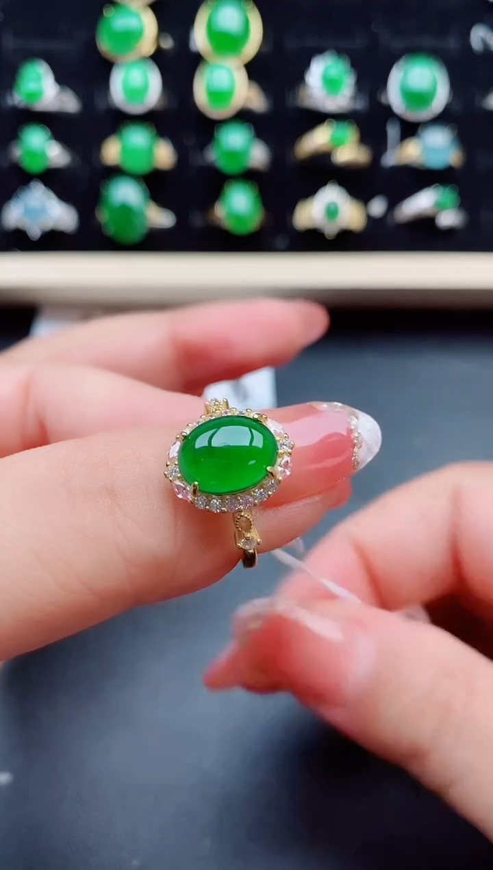 【闪购商品】翡翠戒指银S925镶嵌1212121