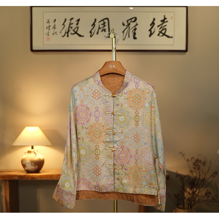 【锦瑟东方-香云纱外套】新中式重工香云纱外套0498