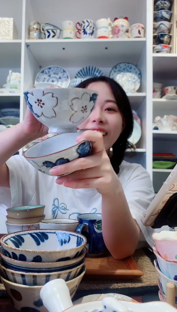 陶瓷【两支】美浓烧良泉米饭碗