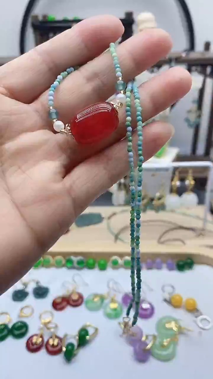 颈饰14K金镶嵌南红玛瑙5000