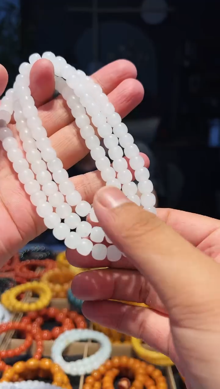 手串未镶嵌和田玉8+108多圈