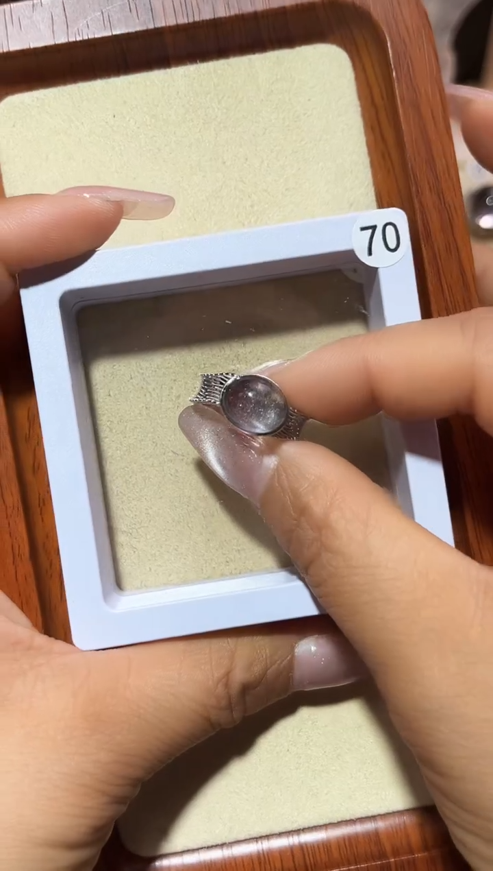 【闪购商品】水晶戒指银S925镶嵌定制