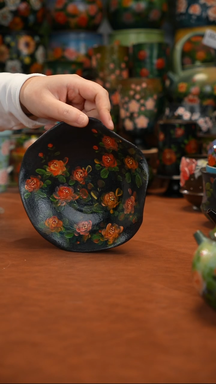 紫砂油画   釉下彩   盘