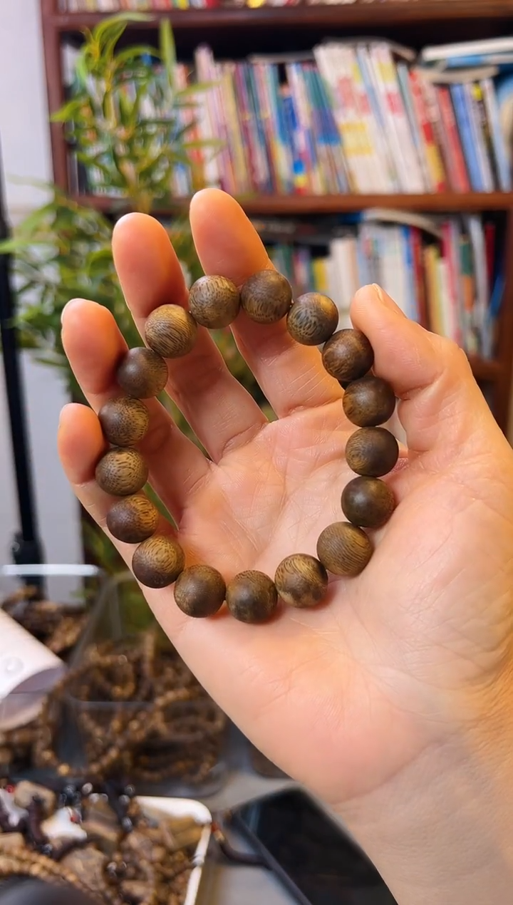 【闪购商品】沉香手串棋楠圆珠单圈