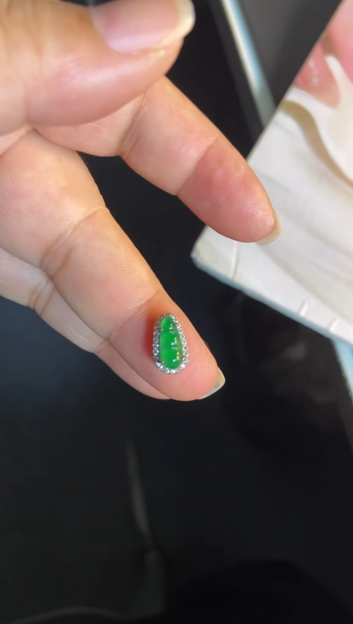 吊坠(不含链)银S925镶嵌翡翠1