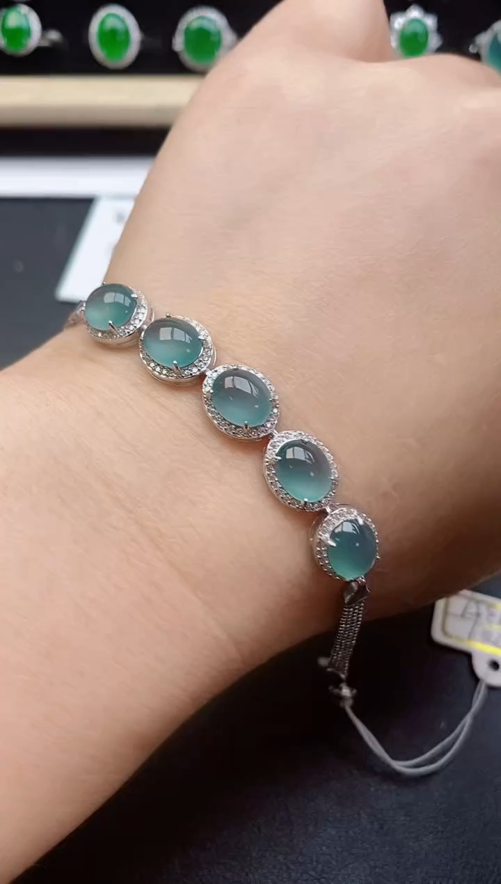 翡翠戒指银S925镶嵌1