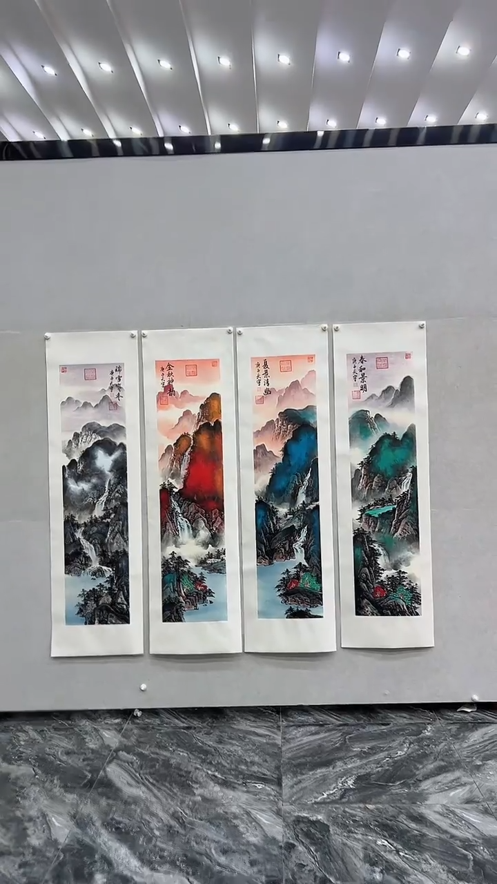 国画释天宇释天宇 春夏秋冬四条屏