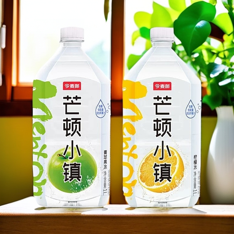 今麦郎芒顿小镇水果风味茶萃饮料夏天1L*2瓶/4瓶苹果水柠檬饮料