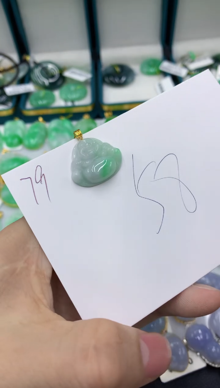 【闪购商品】翡翠颈饰18K金镶嵌号链接11111