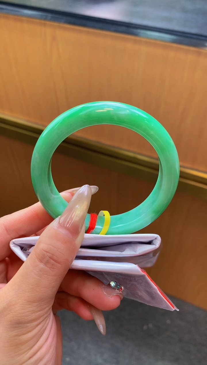 未镶嵌手镯翡翠-F82-正圈54.9