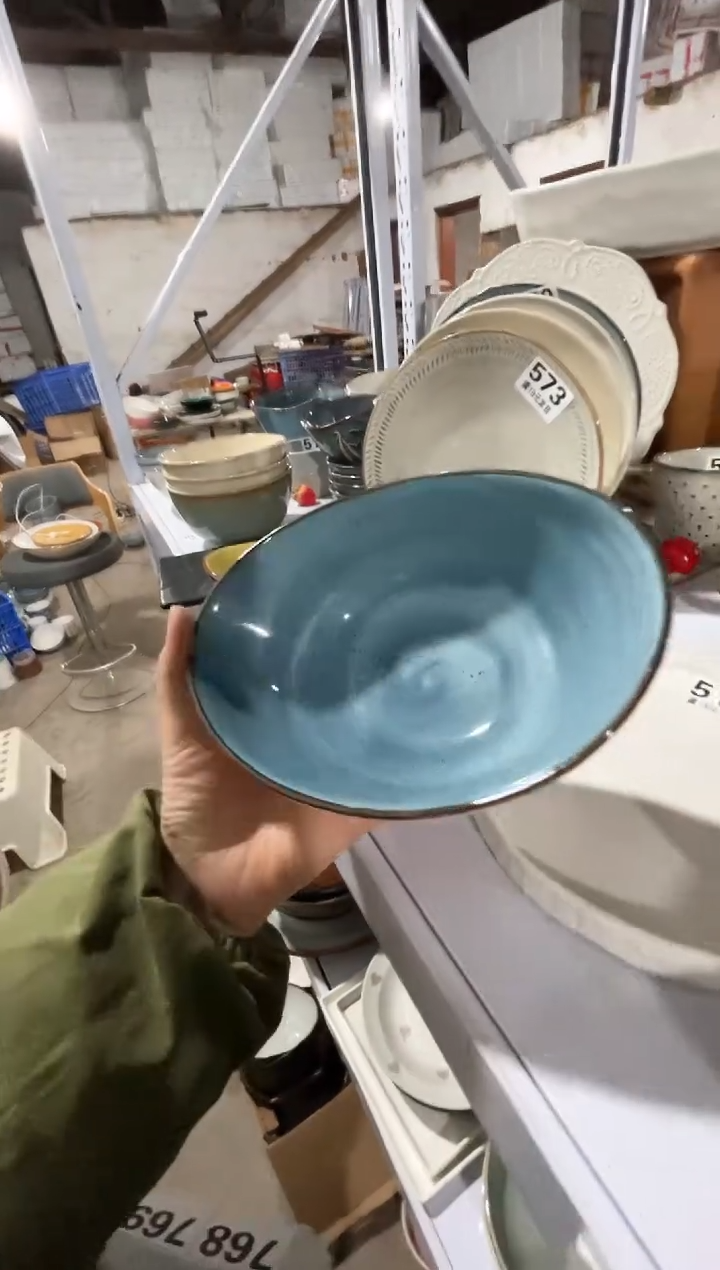 【闪购商品】碗微瑕（1件套）蓝色元宝碗