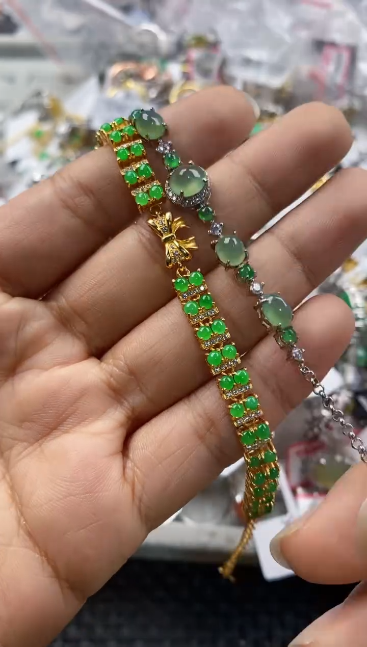 银S925镶嵌戒指翡翠333---9