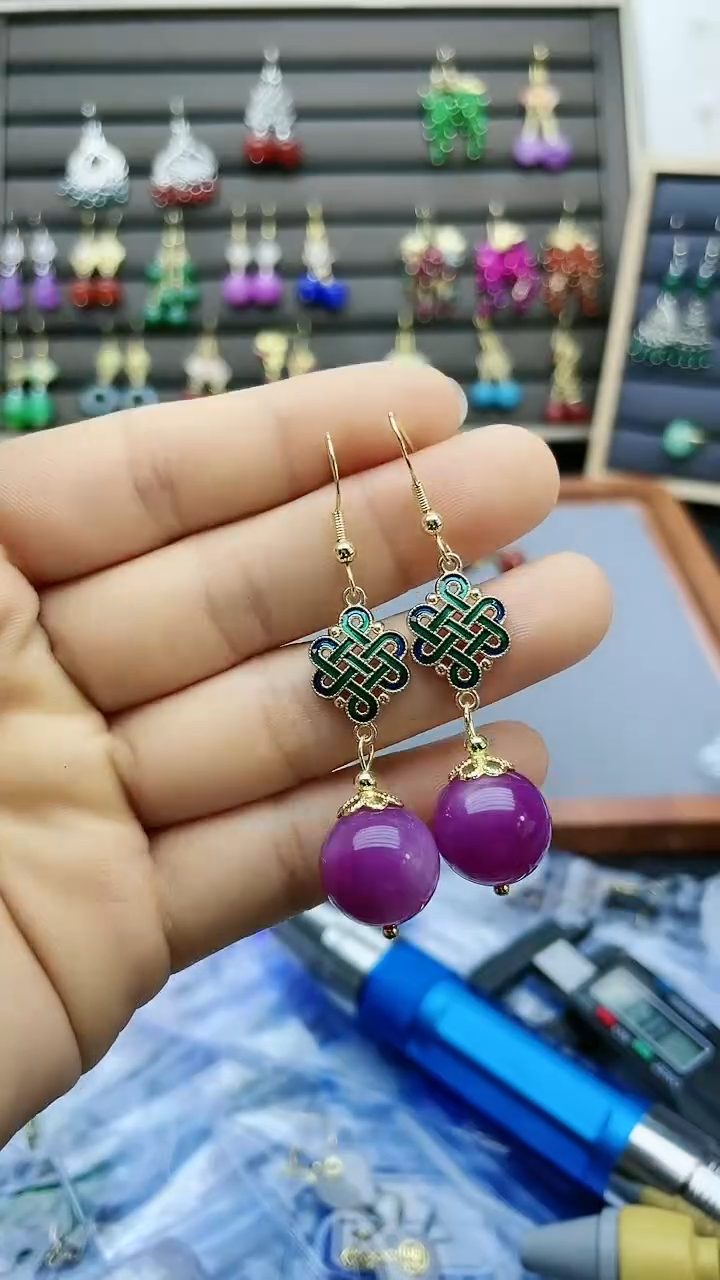 【闪购商品】玛瑙/玉髓耳饰银S925镶嵌300500