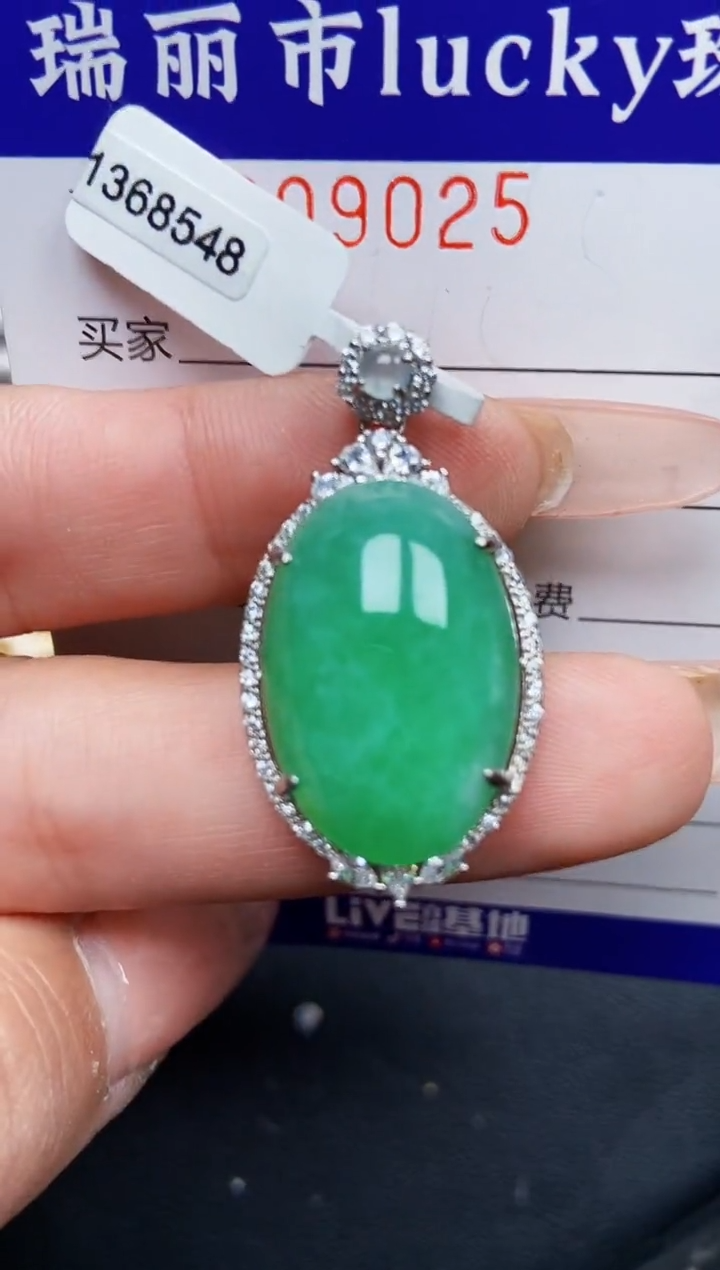 【闪购商品】翡翠颈饰银S925镶嵌9025