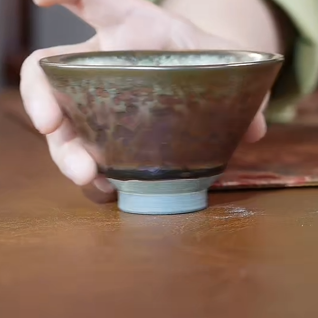 【彩金釉建盏】建盏主人杯
