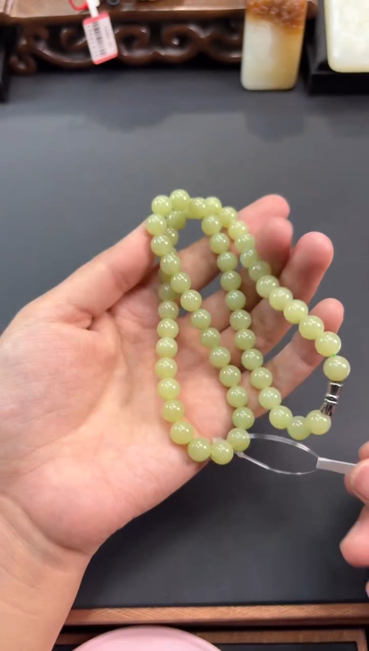 【闪购商品】和田玉项链未镶嵌若羌微色差卡8妈妈链