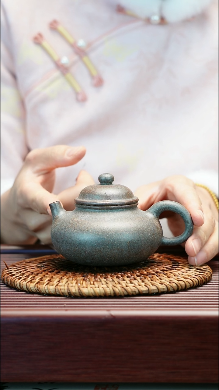 茶壶紫砂原矿海湖蓝泥   柴烧  容天  150cc