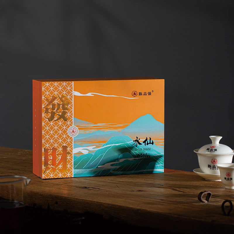 手尚工夫陈志强发财水仙盒装茶叶送礼礼盒装100.2g12泡高端茶礼盒