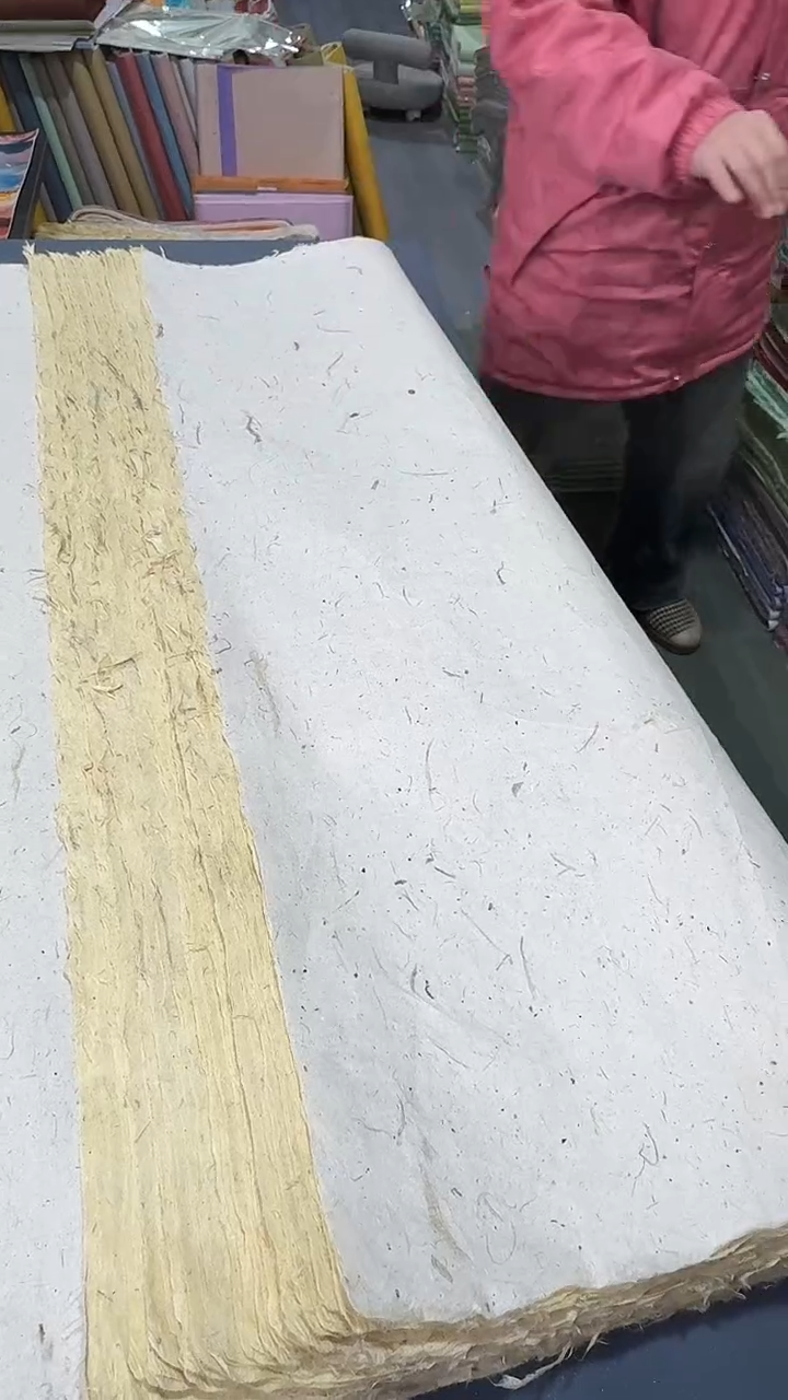 纯手工四尺整张50张仿古色黑皮纤维丝绒楮皮笺