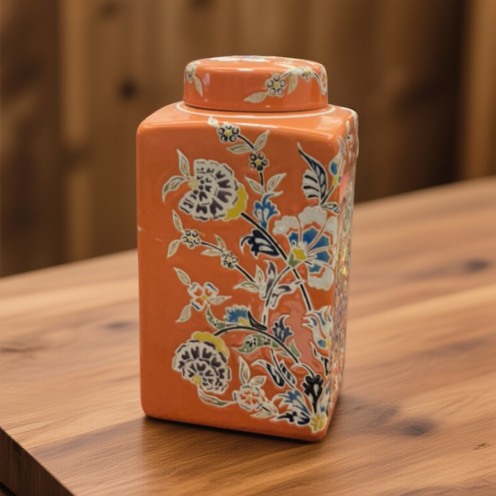 储物罐手绘陶瓷摆件