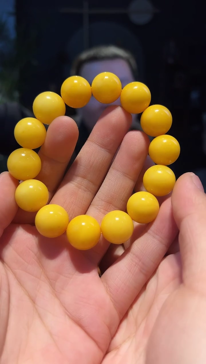 【闪购商品】蜜蜡手串未镶嵌16+鸡油黄