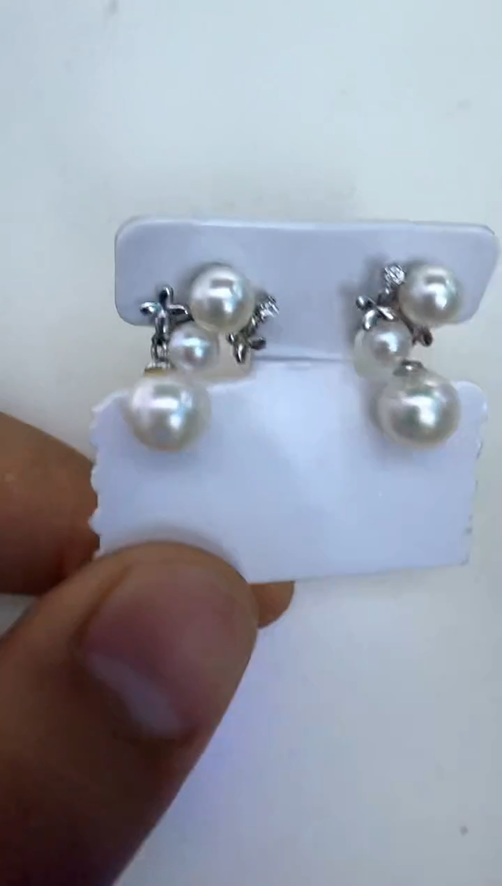 【闪购商品】海水珍珠耳饰银S925镶嵌耳钉