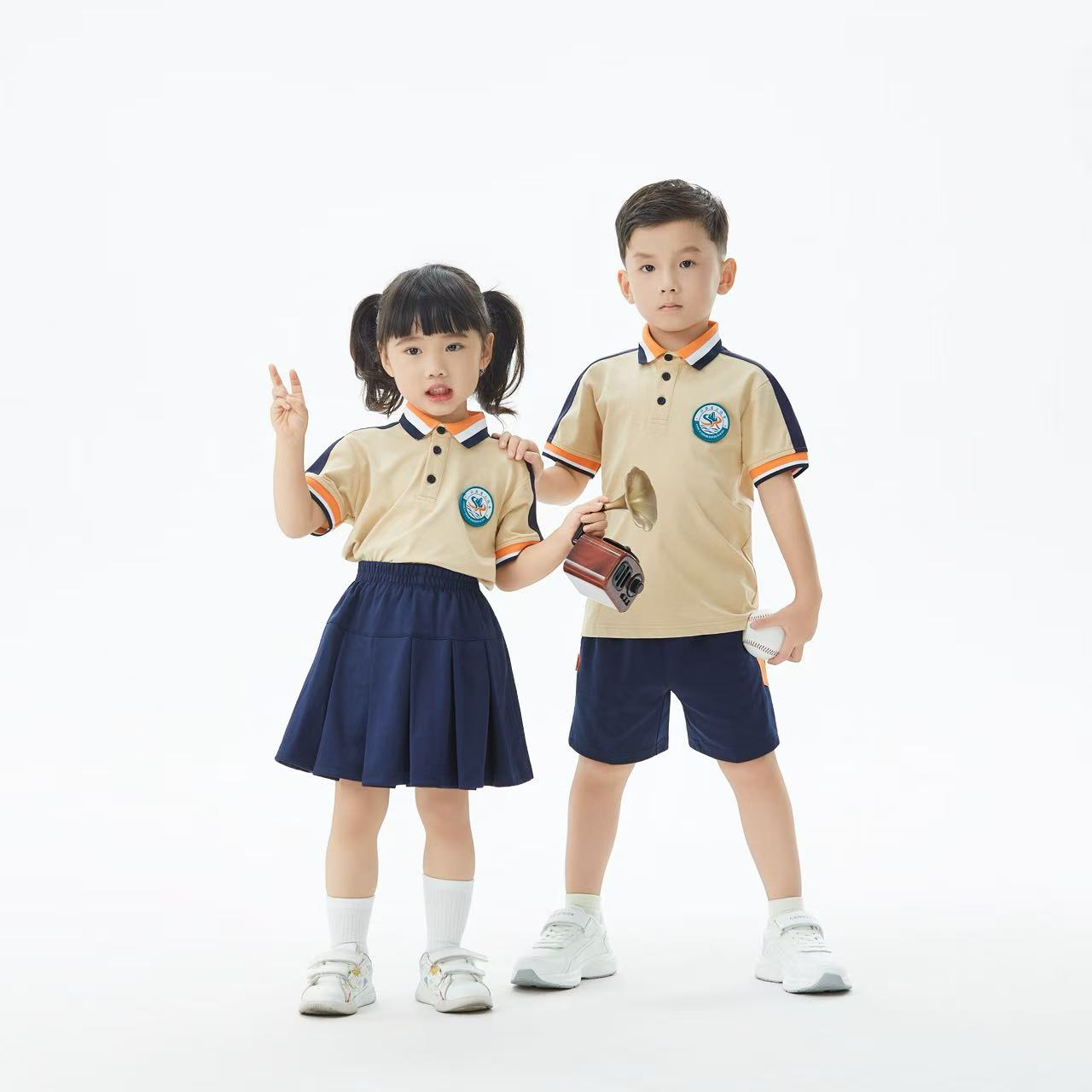江西省上饶市中小学生校服儿童夏季短裤运动套装