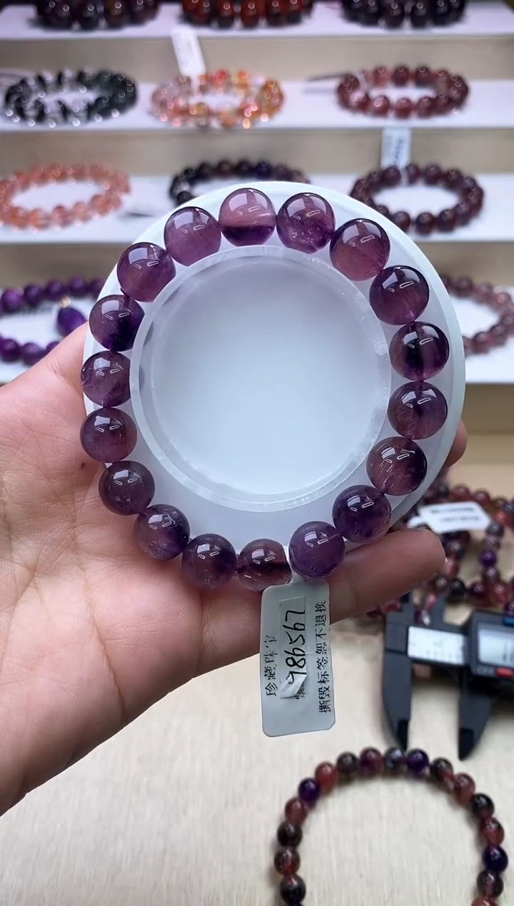 【闪购商品】水晶手链未镶嵌紫超七单圈11m+