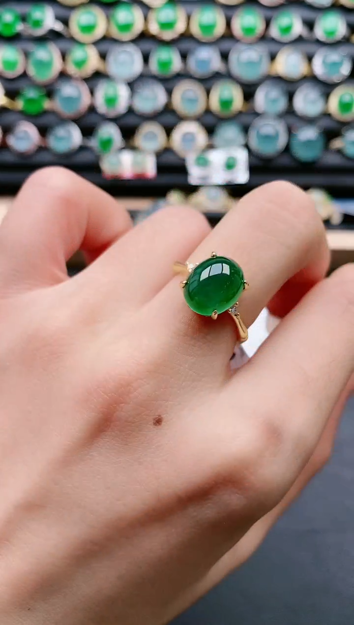 【闪购商品】翡翠戒指银S925镶嵌11111