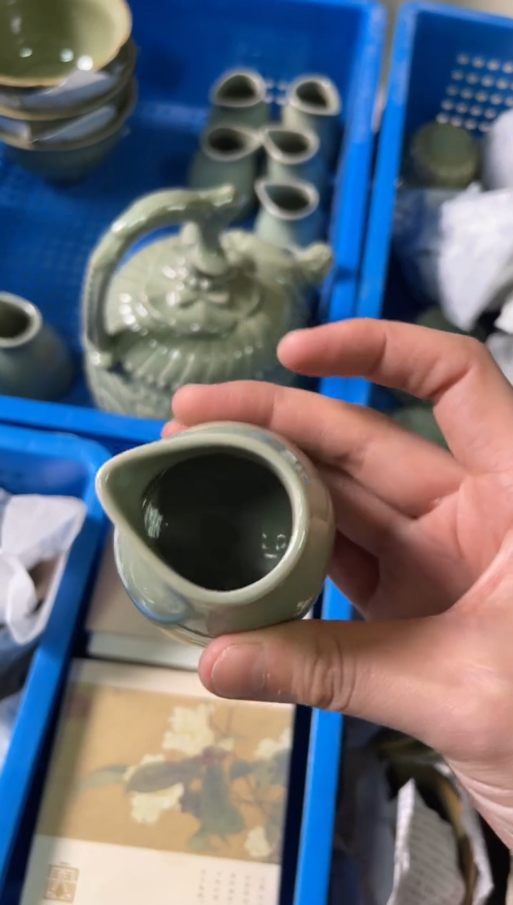 其他耀州窑青瓷素面分酒器