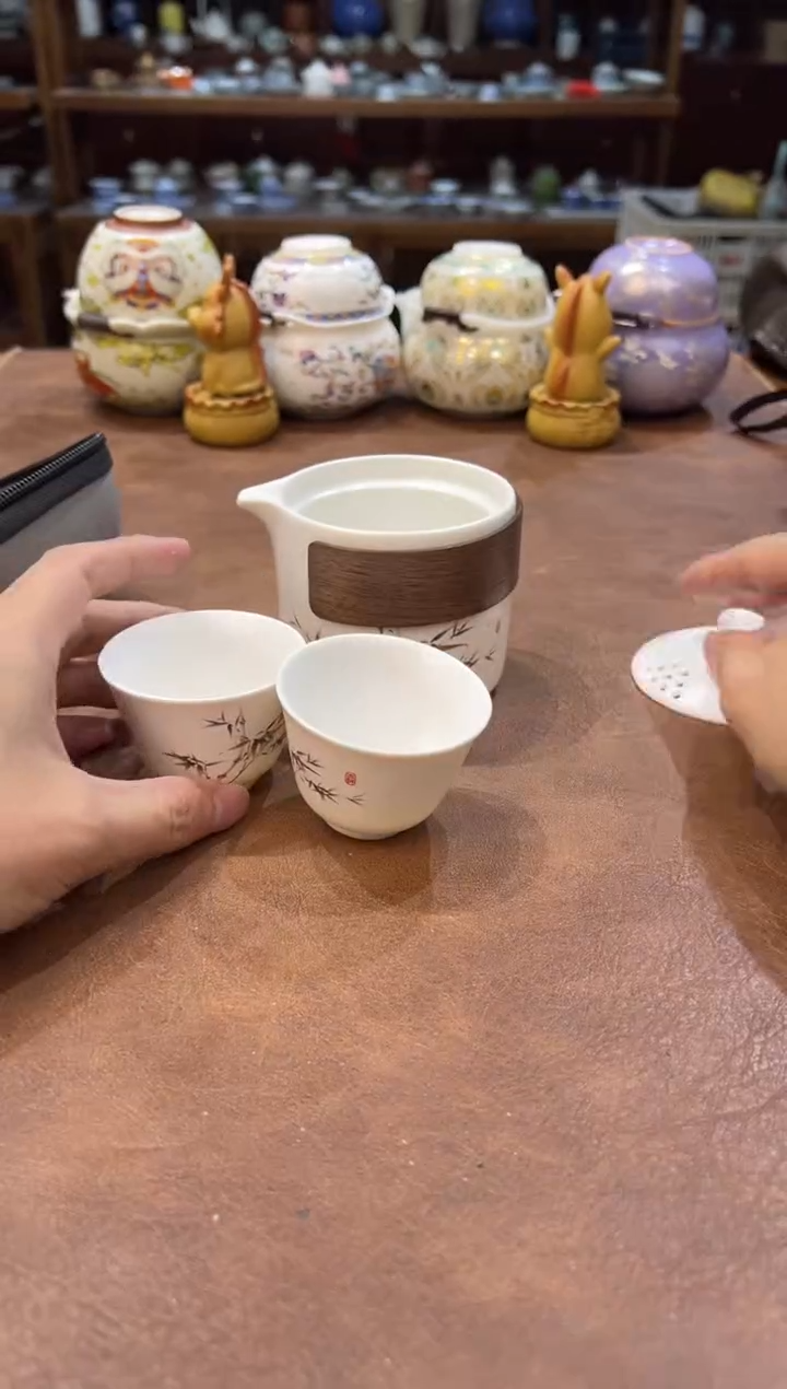 真的很便宜会开片的旅行茶具
